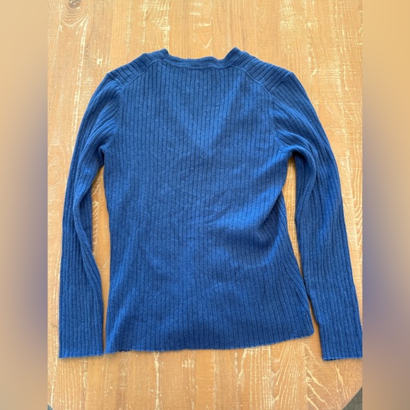 J. McLaughlin Deep Blue Ribbed Cardigan - Picture 6 of 6